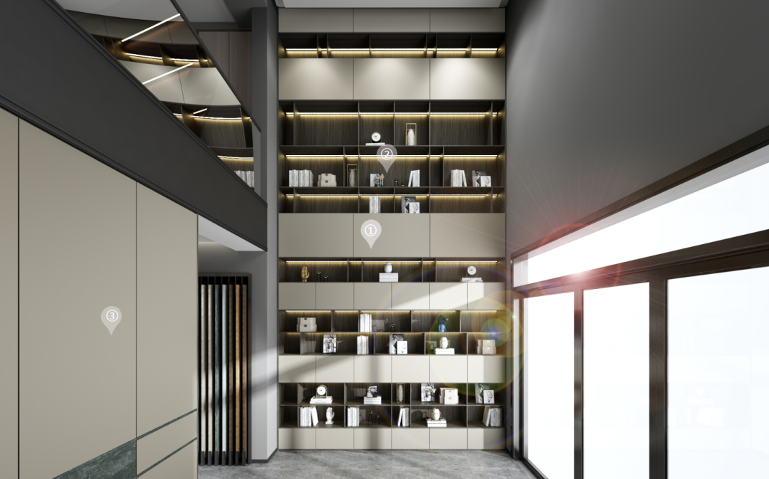 華洲木業(yè)︱廣西梧州戰(zhàn)略合作商 168㎡ 復(fù)式展廳空間設(shè)計案例(圖3)