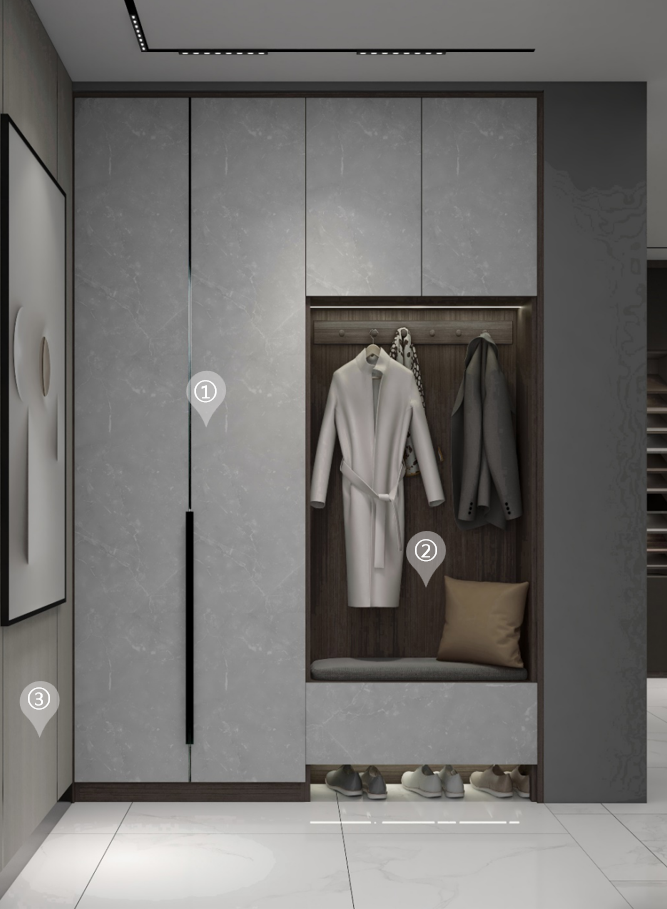 華洲木業(yè)︱廣東佛山戰(zhàn)略合作商 260㎡ 復(fù)式展廳空間設(shè)計(jì)案例(圖4)