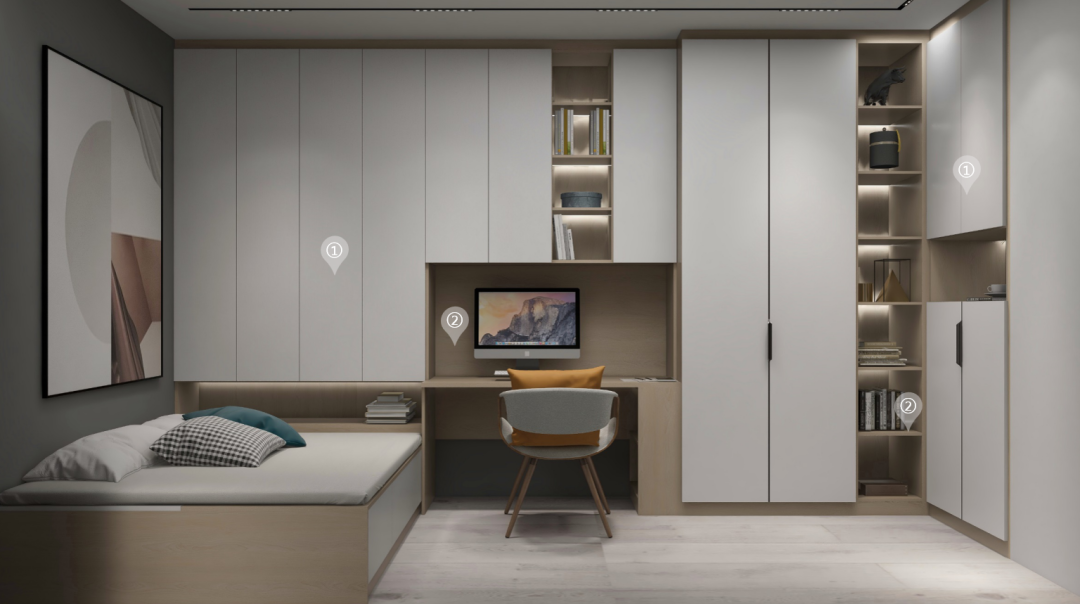 華洲木業(yè)︱廣東佛山戰(zhàn)略合作商 260㎡ 復(fù)式展廳空間設(shè)計(jì)案例(圖8)