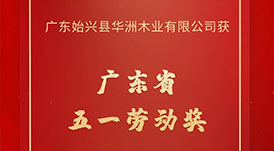 喜訊！華洲木業(yè)榮獲廣東省五一勞動獎(jiǎng)！