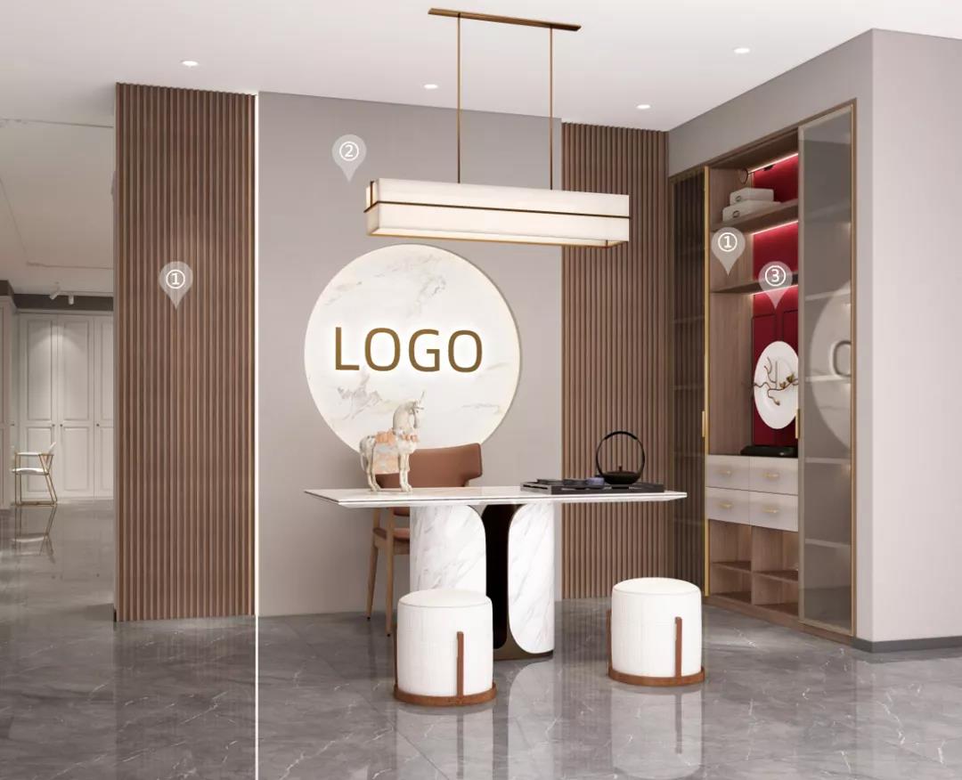 華洲木業(yè)︱湖北當(dāng)陽戰(zhàn)略合作商 348㎡ 展廳空間設(shè)計(jì)案例(圖8)